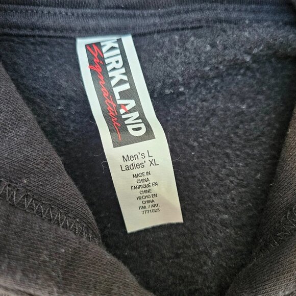 Kirkland Signature Unisex Hoodie Jacket Coat Black Long Sleeve Size L - Picture 10 of 12
